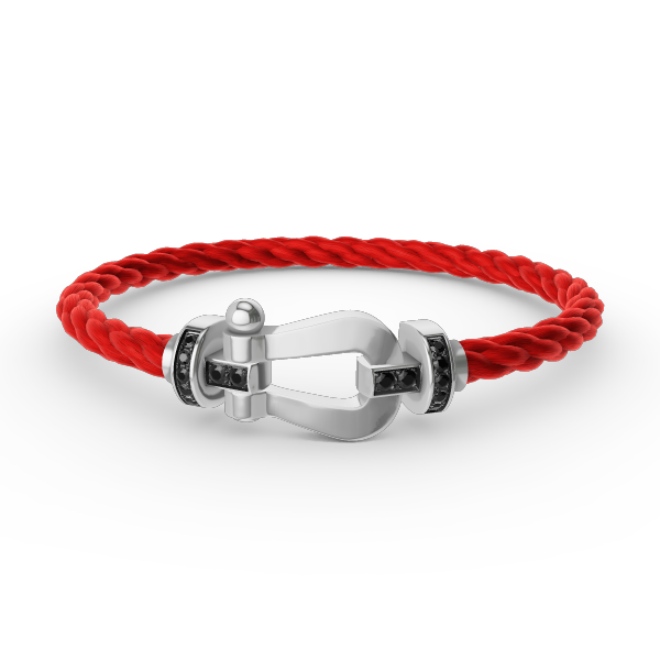 [Together Jewelry]FORCE LARGE HORSESHOE BLACK DIAMOND BRACELET SILVER