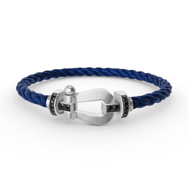 [Together Jewelry]FORCE LARGE HORSESHOE BLACK DIAMOND BRACELET SILVER