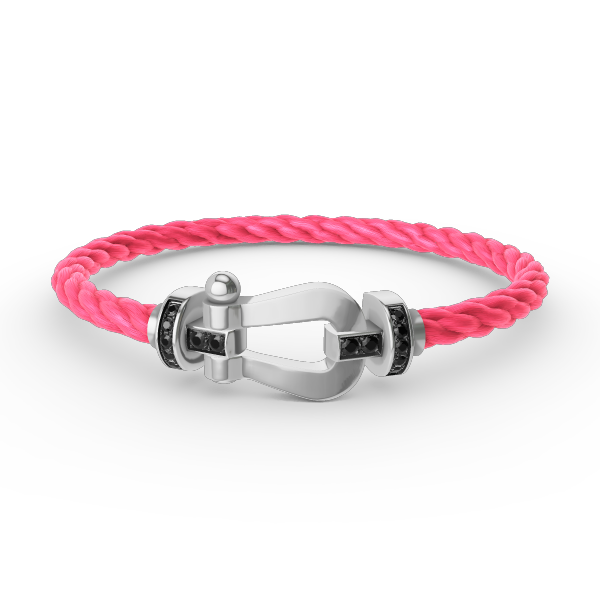 [Together Jewelry]FORCE LARGE HORSESHOE BLACK DIAMOND BRACELET SILVER