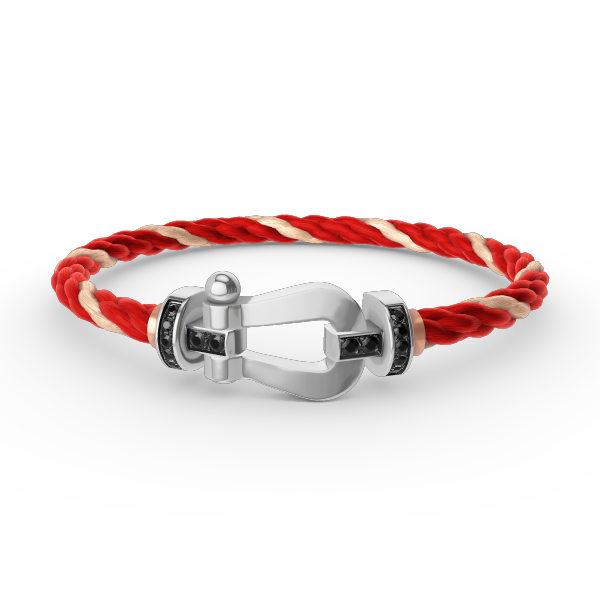 [Together Jewelry]FORCE LARGE HORSESHOE BLACK DIAMOND BRACELET SILVER