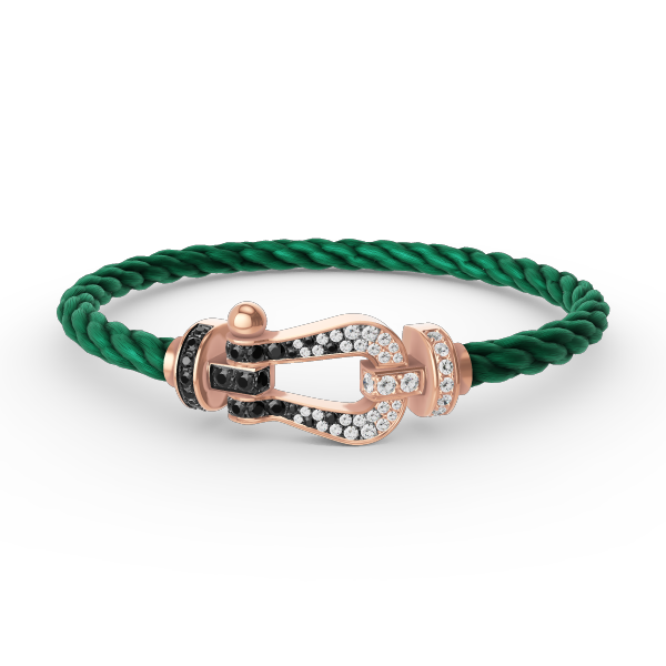 [Together Jewelry]FORCE LARGE HORSESHOE BLACK WHITE DIAMOND BRACELET ROSE GOLD