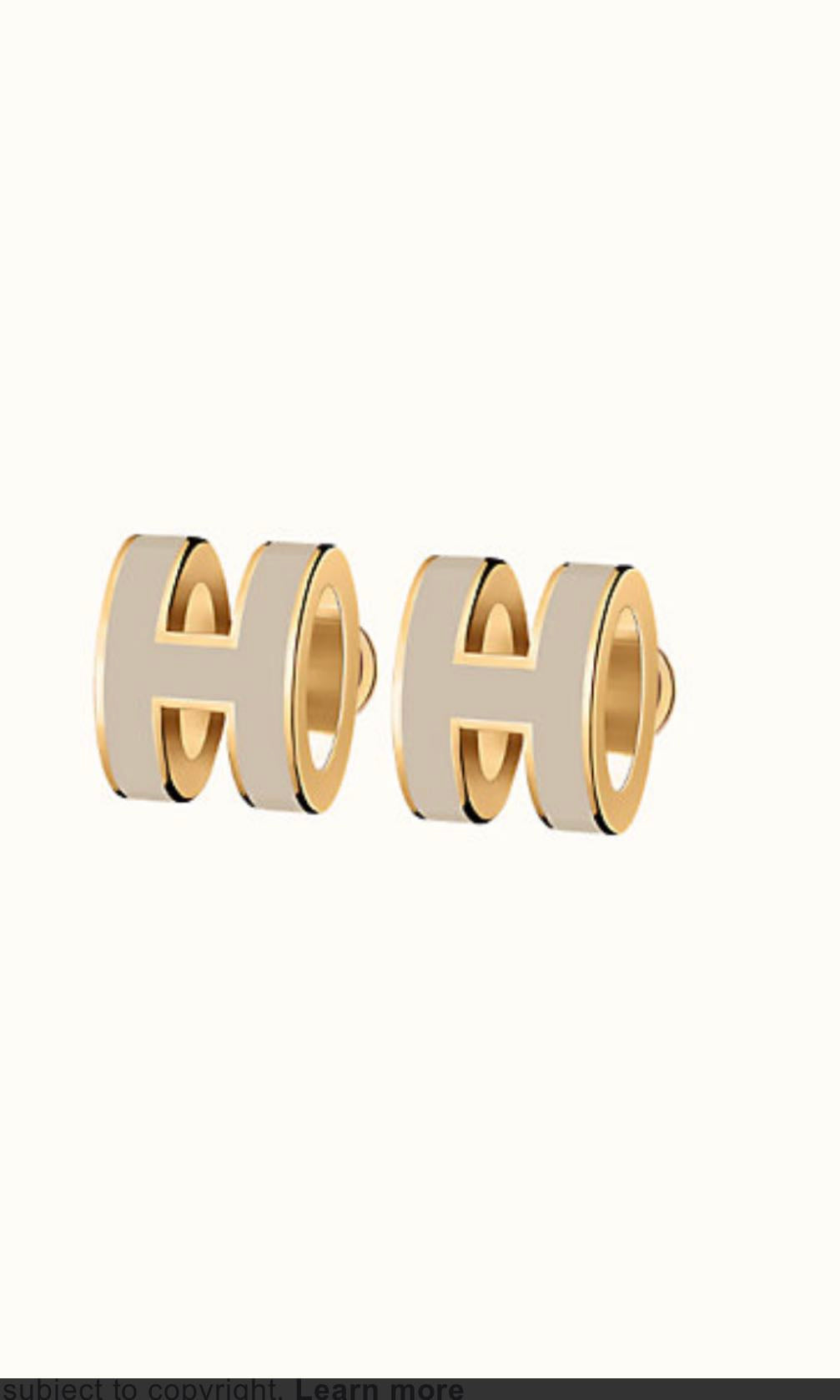 [Together Jewelry]MINI POP H GOLD EARRINGS GREY