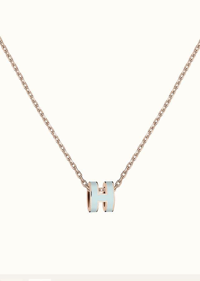 [Together Jewelry]POP H LIGHT BLUE NECKLACE