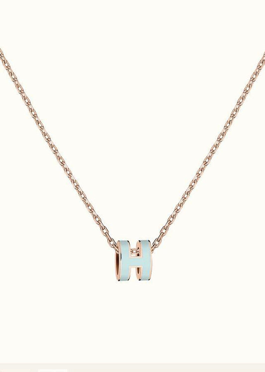 [Together Jewelry]POP H LIGHT BLUE NECKLACE