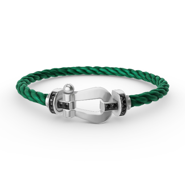 [Together Jewelry]FORCE LARGE HORSESHOE BLACK DIAMOND BRACELET SILVER