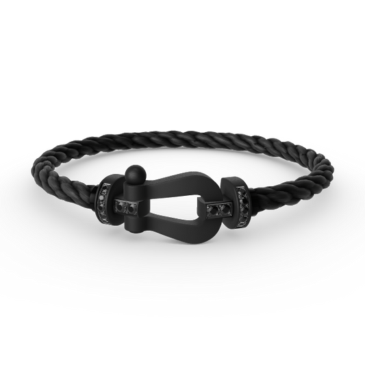 [Together Jewelry]FORCE LARGE SERIES HORSESHOE BLACK SAMURAI BRACELET