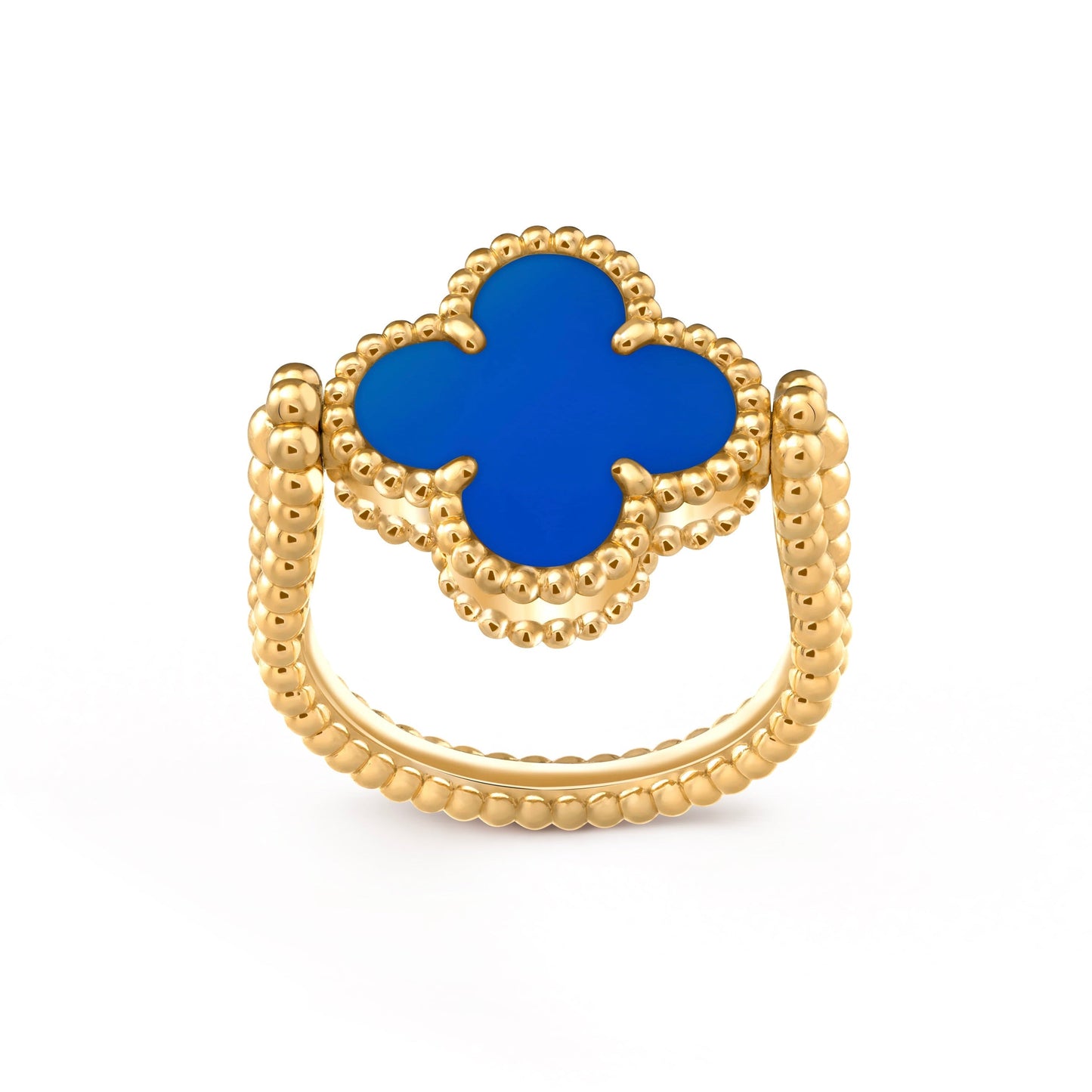 [Together]CLOVER RIVERSIBLE BLUE AGATE RING