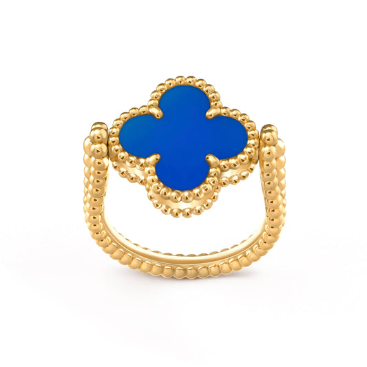 [Together]CLOVER RIVERSIBLE BLUE AGATE RING
