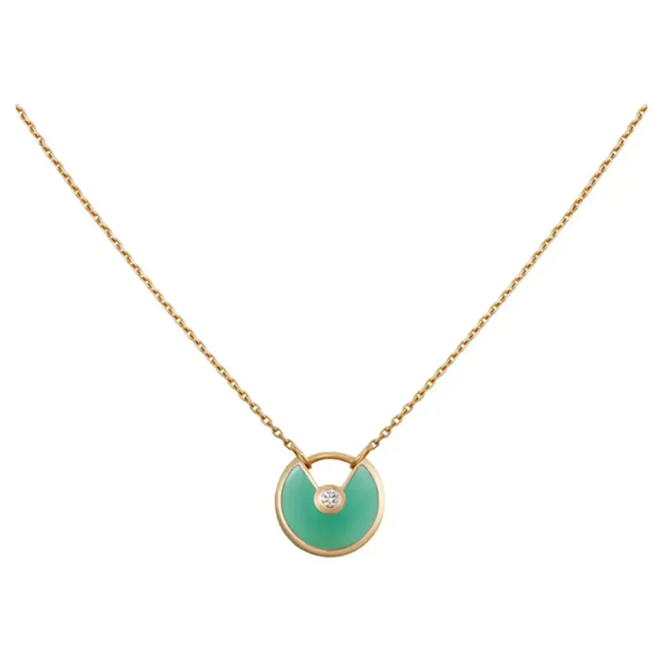 [Together Jewelry]AMULETTE GOLD MALACHITE NECKLACE