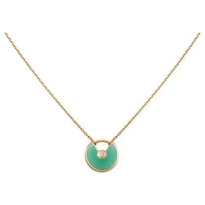 [Together Jewelry]AMULETTE GOLD MALACHITE NECKLACE