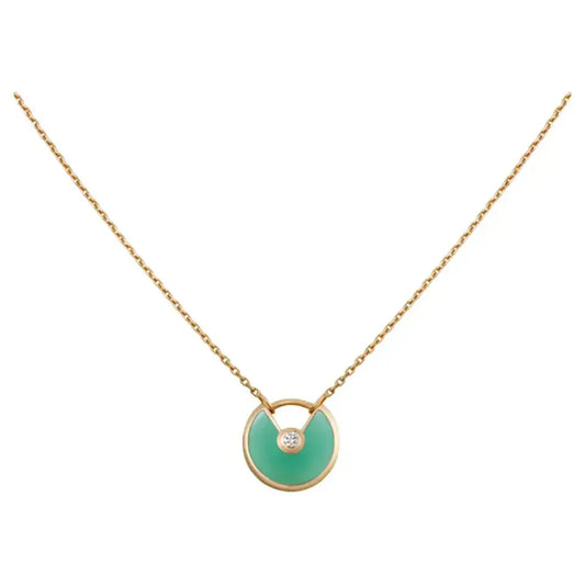 [Together Jewelry]AMULETTE GOLD MALACHITE NECKLACE