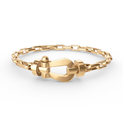 [Together Jewelry]FORCE LARGE HORSESHOE CLASP  METAL BRACELET