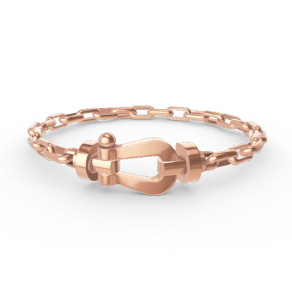 [Together Jewelry]FORCE LARGE HORSESHOE CLASP  METAL BRACELET