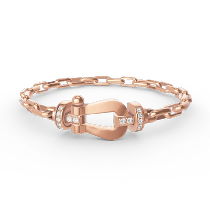 [Together Jewelry]FORCE LARGE HORSESHOE CLASP  METAL BRACELET