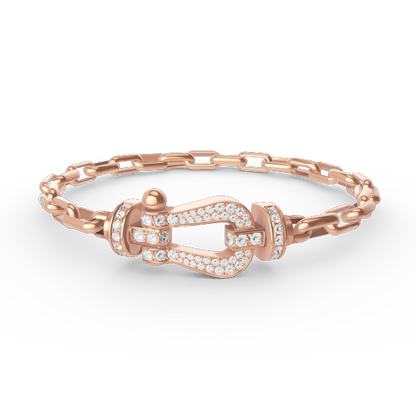 [Together Jewelry]FORCE LARGE HORSESHOE CLASP  METAL BRACELET