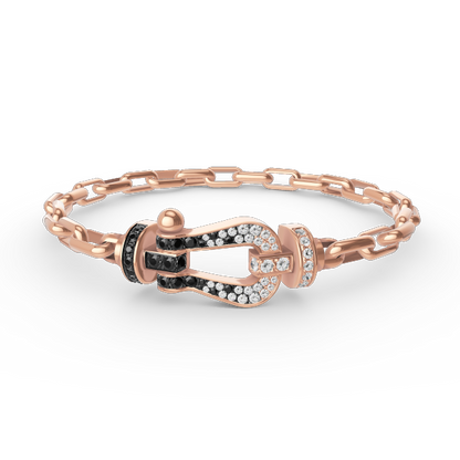 [Together Jewelry]FORCE LARGE HORSESHOE CLASP  METAL BRACELET