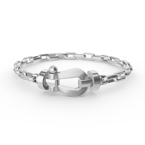 [Together Jewelry]FORCE LARGE HORSESHOE CLASP  METAL BRACELET