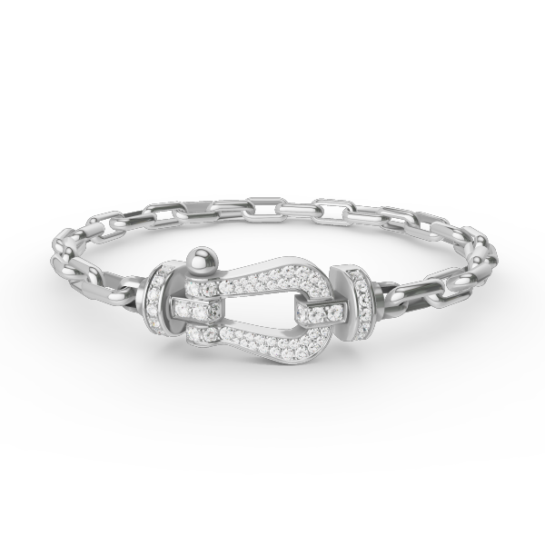 [Together Jewelry]FORCE LARGE HORSESHOE CLASP  METAL BRACELET