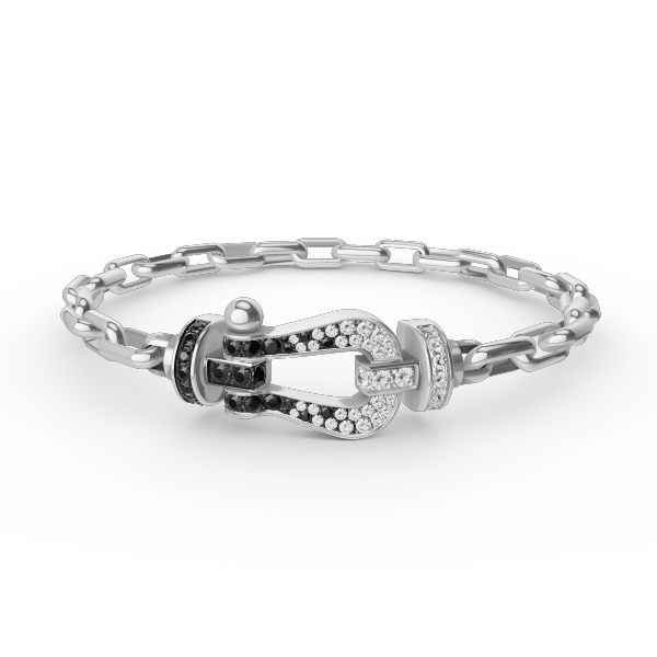 [Together Jewelry]FORCE LARGE HORSESHOE CLASP  METAL BRACELET
