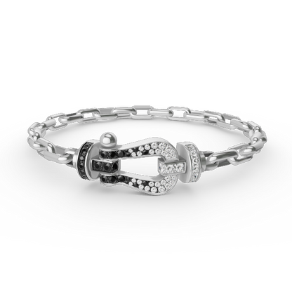 [Together Jewelry]FORCE LARGE HORSESHOE CLASP  METAL BRACELET