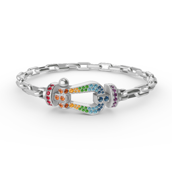 [Together Jewelry]FORCE LARGE HORSESHOE CLASP  METAL BRACELET