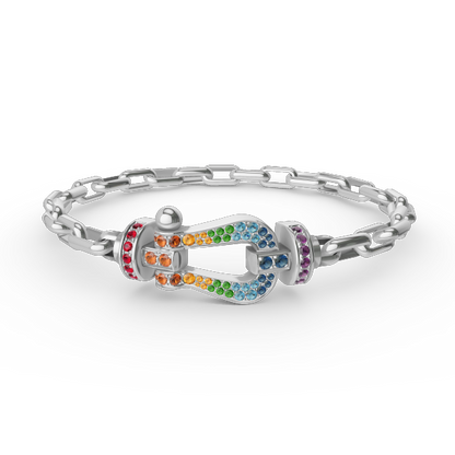 [Together Jewelry]FORCE LARGE HORSESHOE CLASP  METAL BRACELET