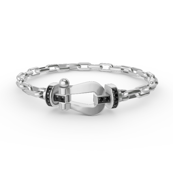 [Together Jewelry]FORCE LARGE HORSESHOE CLASP  METAL BRACELET