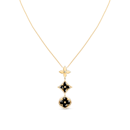 [Together Jewelry]STAR AND SUN ONYX PINK GOLD NECKLACE