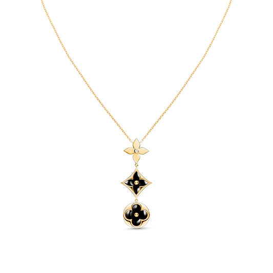 [Together Jewelry]STAR AND SUN ONYX PINK GOLD NECKLACE