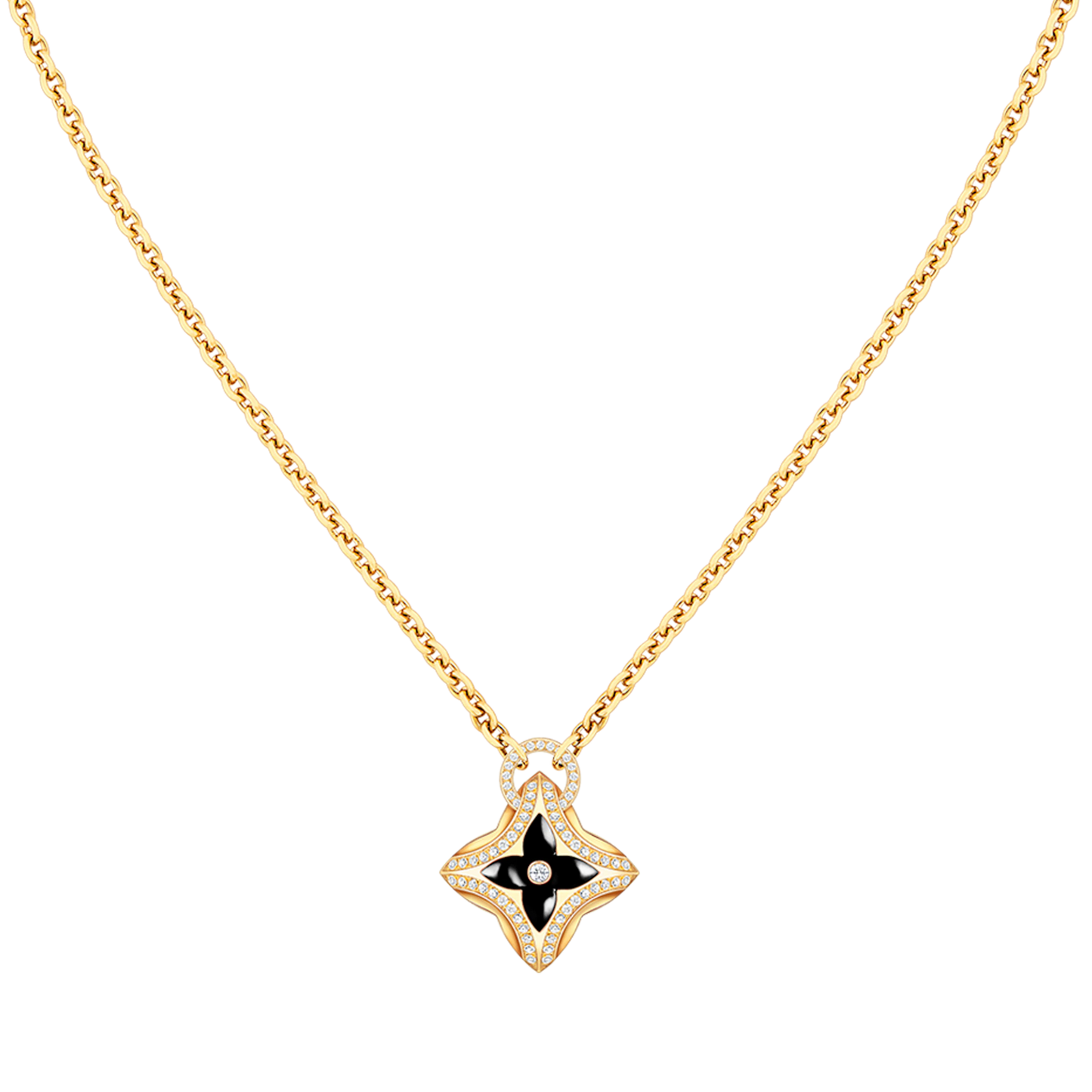 [Together Jewelry]STAR PEDANT PINK GOLD DIAMOND NECKLACE