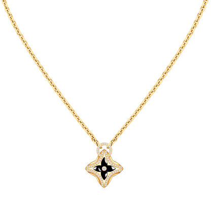 [Together Jewelry]STAR PEDANT PINK GOLD DIAMOND NECKLACE