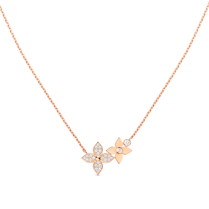 [Together Jewelry]STAR BLOSSOM NECKLACE PINK GOLD DIAMONDS