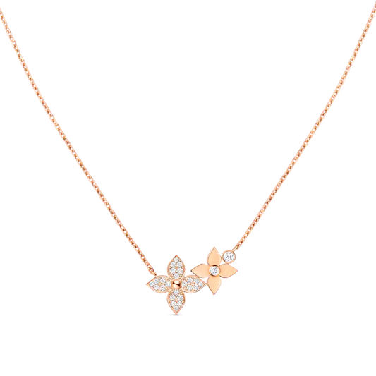 [Together Jewelry]STAR BLOSSOM NECKLACE PINK GOLD DIAMONDS