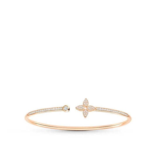 [Together Jewelry]IDYLLE PINK GOLD OPEN BRACELET DIAMOND PAVED