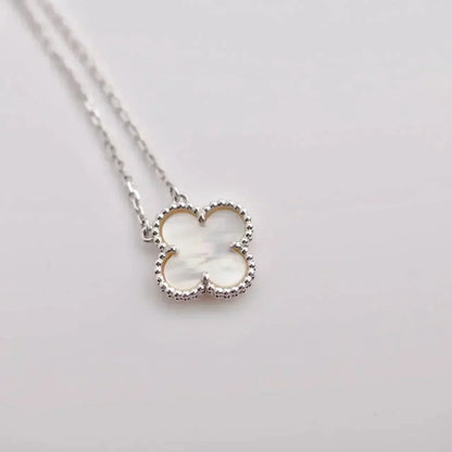 [Together]CLOVER  15MM WHITE MOTHER-OF-PEARL SILVER