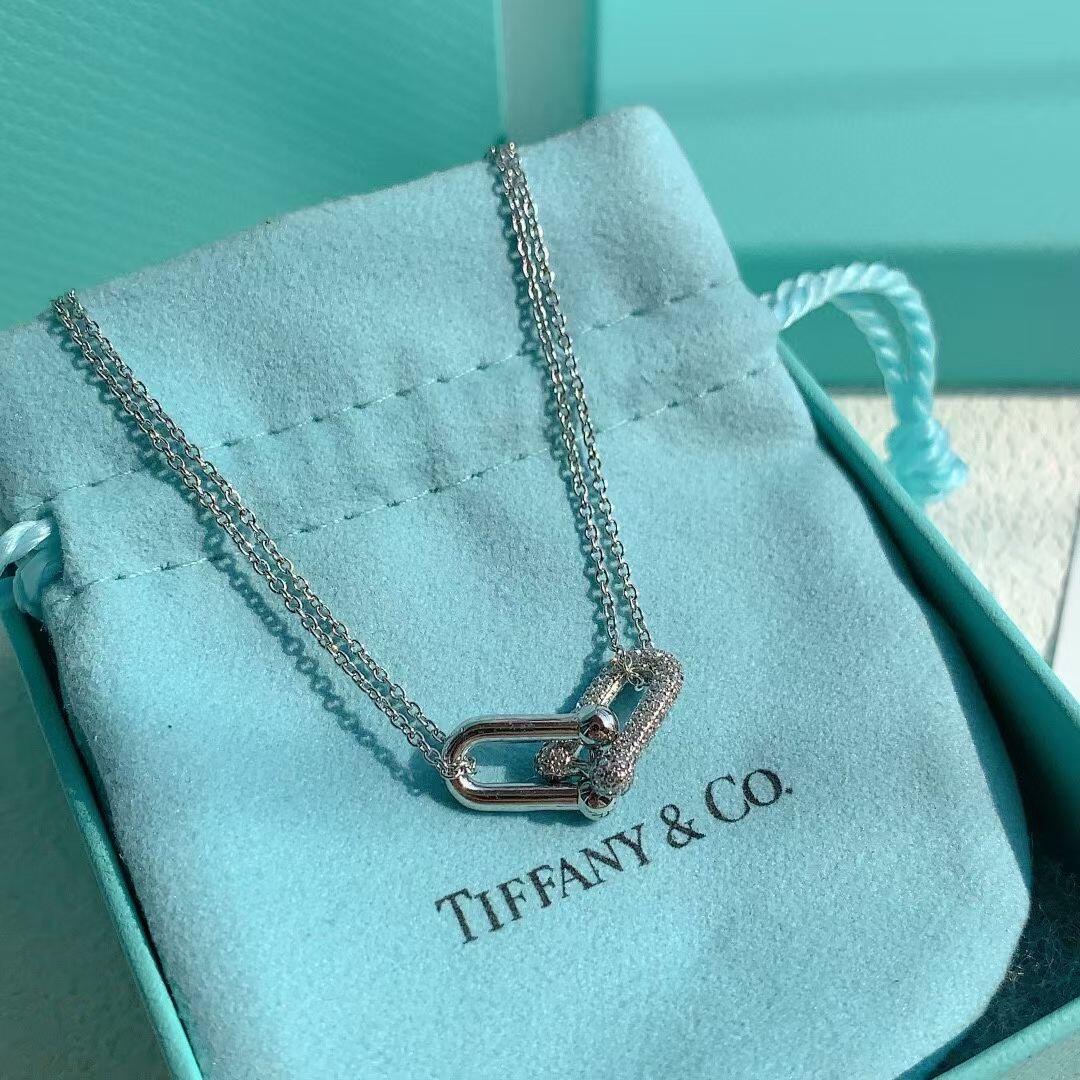 [Together Jewelry]TI FFANY hardwear Horseshoe Double Ring Necklace