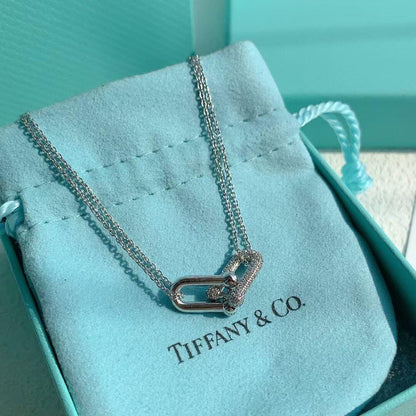 [Together Jewelry]TI FFANY hardwear Horseshoe Double Ring Necklace