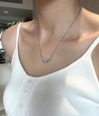 [Together Jewelry]TI FFANY hardwear Horseshoe Double Ring Necklace