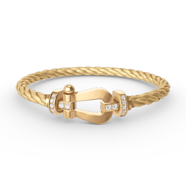 [Together Jewelry]FORCE LARGE HORSESHOE HALF DIAMOND BRACELET GOLD