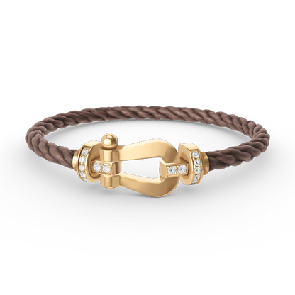 [Together Jewelry]FORCE LARGE HORSESHOE HALF DIAMOND BRACELET GOLD
