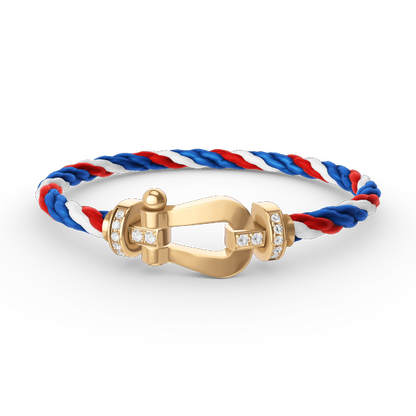 [Together Jewelry]FORCE LARGE HORSESHOE HALF DIAMOND BRACELET GOLD