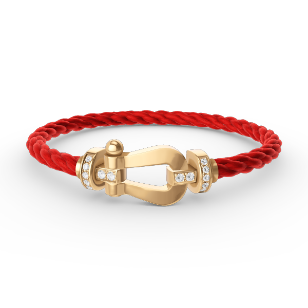 [Together Jewelry]FORCE LARGE HORSESHOE HALF DIAMOND BRACELET GOLD