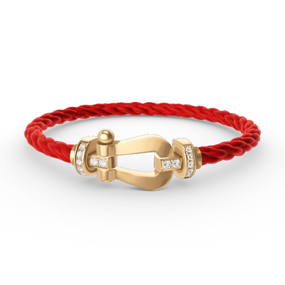 [Together Jewelry]FORCE LARGE HORSESHOE HALF DIAMOND BRACELET GOLD