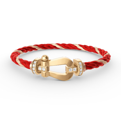 [Together Jewelry]FORCE LARGE HORSESHOE HALF DIAMOND BRACELET GOLD