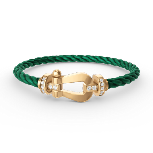 [Together Jewelry]FORCE LARGE HORSESHOE HALF DIAMOND BRACELET GOLD