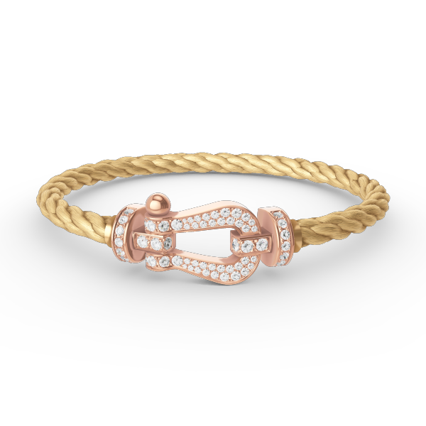 [Together Jewelry]FORCE LARGE HORSESHOE FULL DIAMOND BRACELET ROSE GOLD
