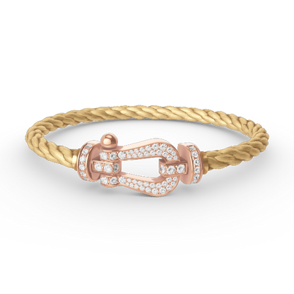 [Together Jewelry]FORCE LARGE HORSESHOE FULL DIAMOND BRACELET ROSE GOLD