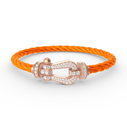 [Together Jewelry]FORCE LARGE HORSESHOE FULL DIAMOND BRACELET ROSE GOLD