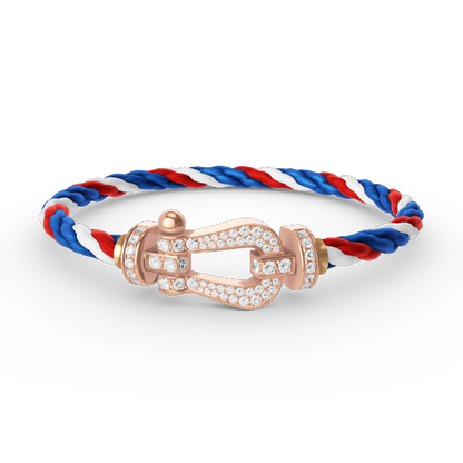 [Together Jewelry]FORCE LARGE HORSESHOE FULL DIAMOND BRACELET ROSE GOLD