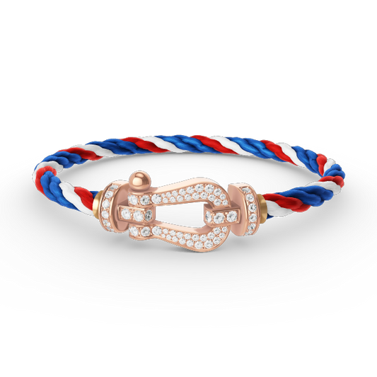 [Together Jewelry]FORCE LARGE HORSESHOE FULL DIAMOND BRACELET ROSE GOLD